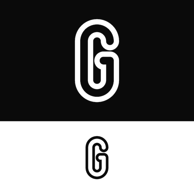 Abstracto creativo diseño del logotipo de la letra inicial G Premium Vector