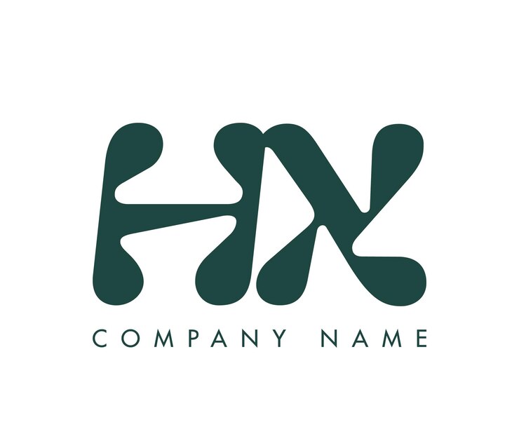 Vector abstracto creativo diseño del logotipo de la letra inicial hx