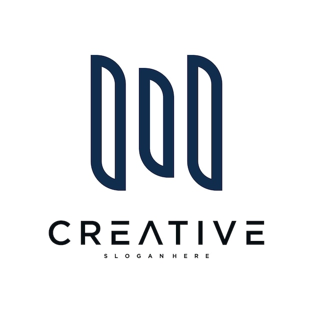 Abstracto creativo diseño del logotipo de la letra inicial M Preamium Vector