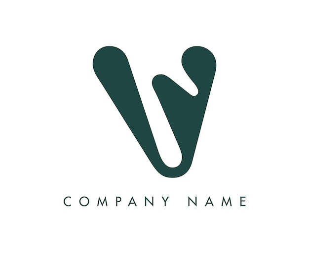 Abstracto creativo Diseño del logotipo de la letra V inicial