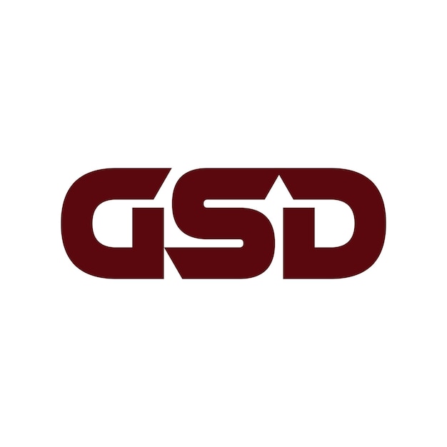 Abstracto creativo de GSD: diseño de logotipo vectorial de la letra inicial, el símbolo inicial y el icono.