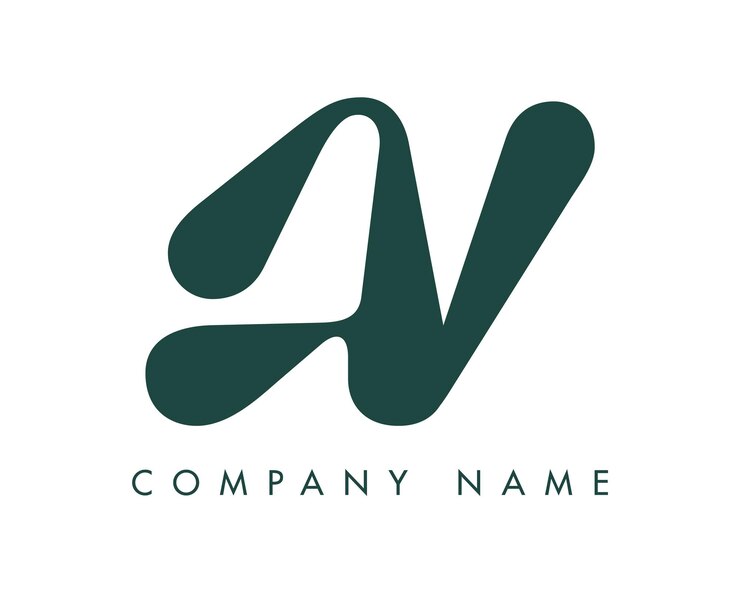 Vector abstracto creativo letra inicial diseño de logotipo av