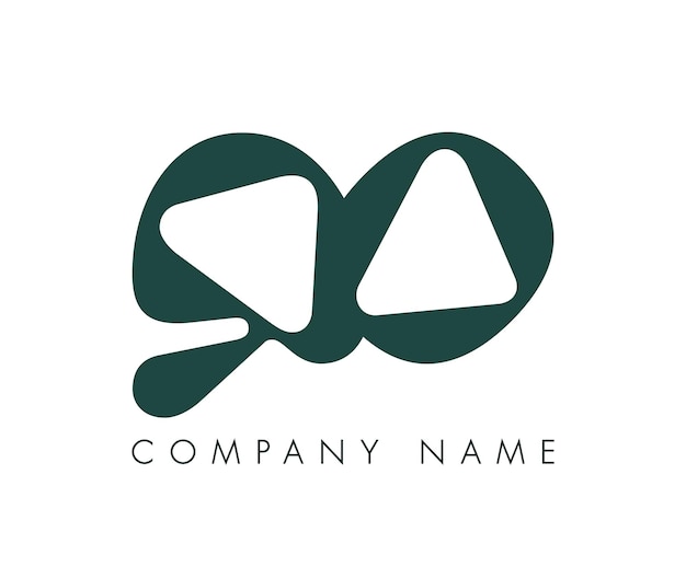 Abstracto creativo Letra inicial Diseño del logotipo QO