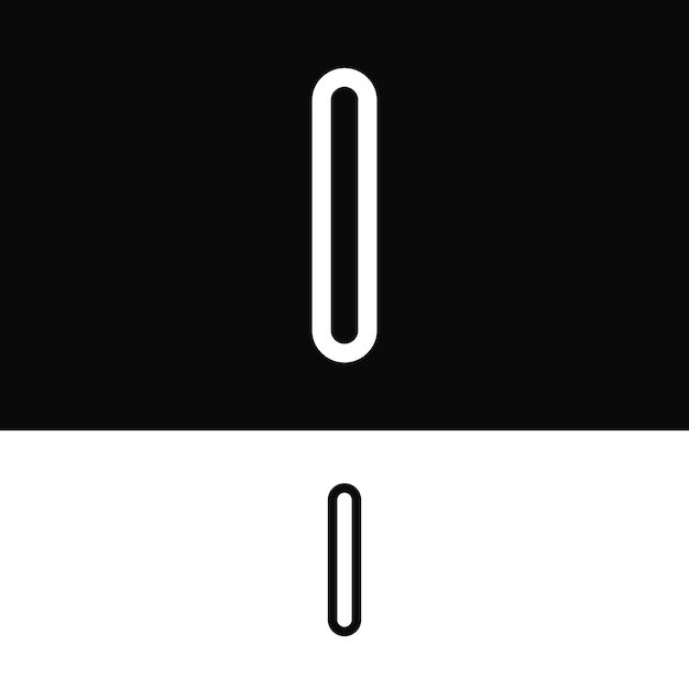 Abstracto creativo de la letra inicial I diseño del logotipo Premium Vector