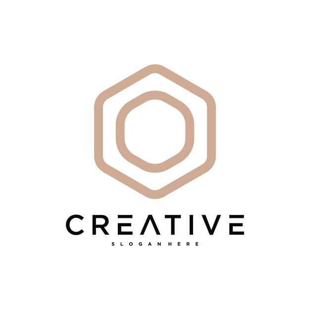 Abstracto creativo de la letra inicial O diseño del logotipo Preamium Vector