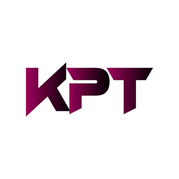 Abstracto creativo de la letra inicial del símbolo del icono del diseño del logotipo vectorial de KPT