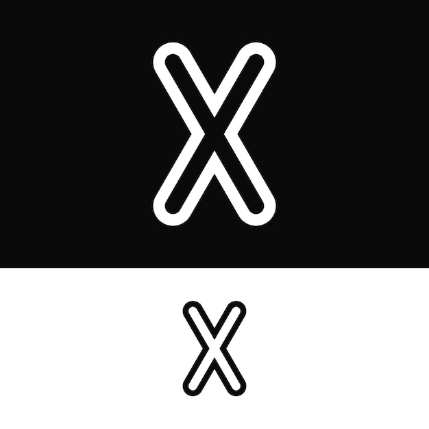 Abstracto creativo de la letra inicial X diseño del logotipo Premium Vector