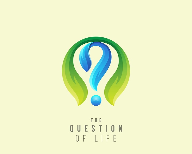 Vector abstracto creativo logotipo de signo de interrogación colorido