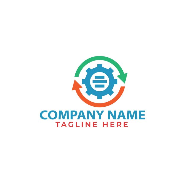 Abstracto creativo logotipo de tecnología dorada para una empresa de TI