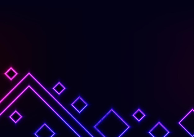 Abstracto cuadrado mínimo digital luz de neón línea láser púrpura fondo de presentación oscura