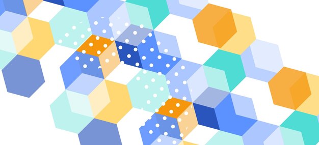 Abstracto cubos geométricos coloridos fondo de negocio diseño de banner de ilustración vectorial