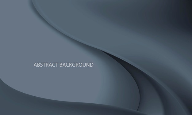 Abstracto curva de tono gris onda sombra lujo con espacio en blanco diseño vector de fondo