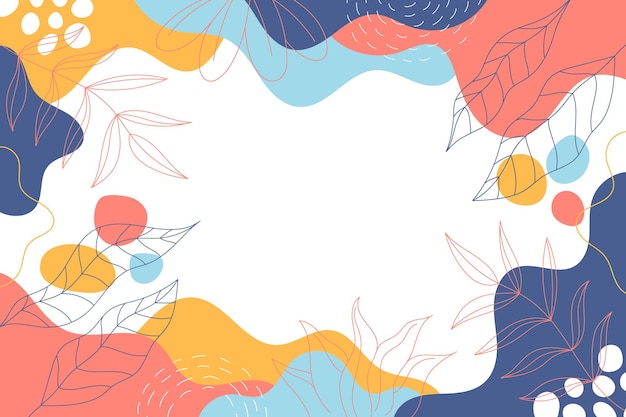 Abstracto dibujado a mano deja fondo de doodle para papel tapiz o presentación