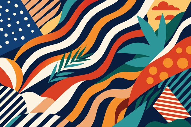Abstracto dibujado a mano moderno artístico exótico fondo contemporáneo