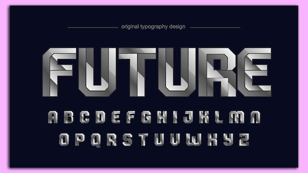 Abstracto digital fuentes de alfabeto moderno tecnología de tipografía música electrónica de danza futuro creativo