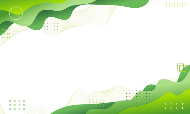 Abstracto dinámico fluido verde ondulado fondo moderno