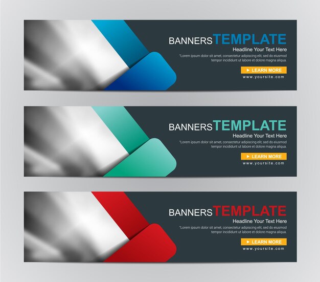 Abstracto diseño de banner de fondo vectorial encabezados de sitios web