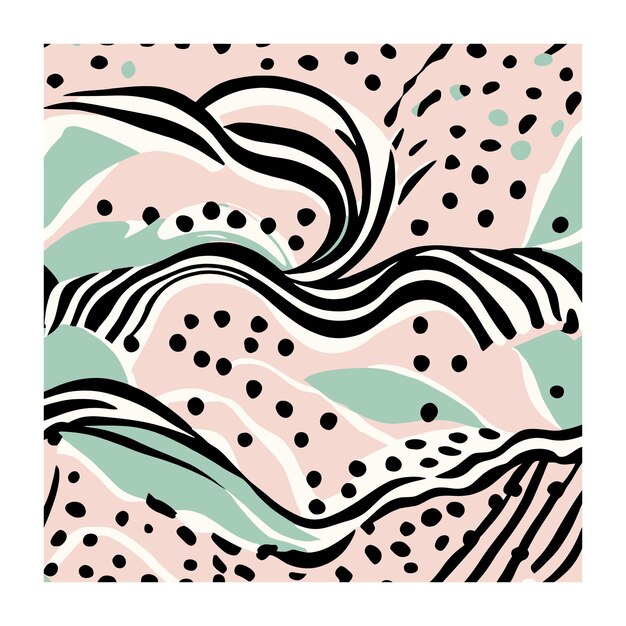 Abstracto Diseño botánico retro