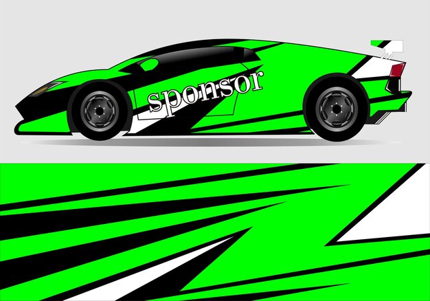 Abstracto Diseño de calcomanías y pegatinas para coches de carreras deportivos