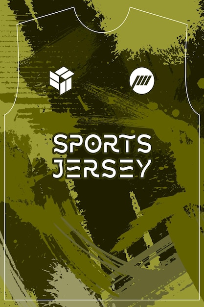Abstracto Diseño de la camiseta deportiva de camuflaje verde