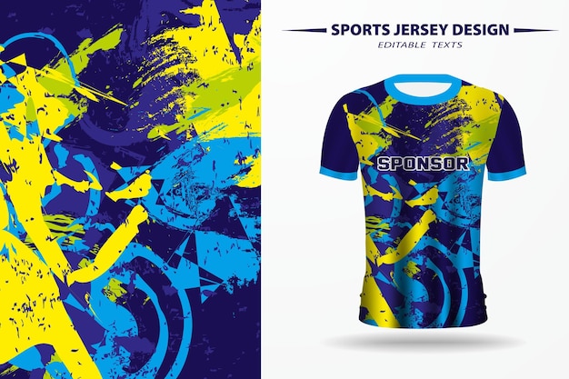 Abstracto Diseño de camiseta de fútbol para impresión por sublimación