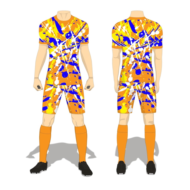 Vector abstracto diseño de la camiseta de fútbol splatter