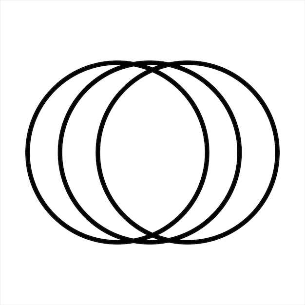 Abstracto Diseño de círculos intersectantes para un proyecto de ilustración vectorial moderno