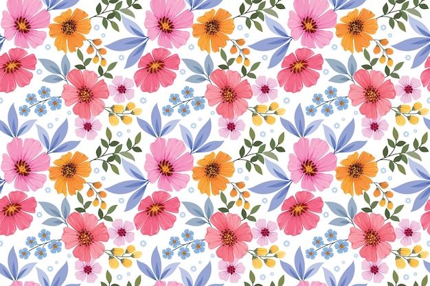 Abstracto Diseño de flores coloridas con un patrón sin costuras