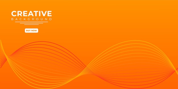 Abstracto Diseño de fondo de onda naranja Líneas curvas Gradiente Moderno