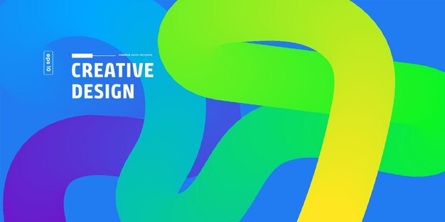 Abstracto Diseño de fondo de ondas de colores plantilla Ilustración vectorial