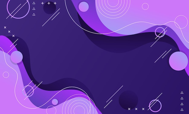 Abstracto Diseño geométrico púrpura y blanco con ondas