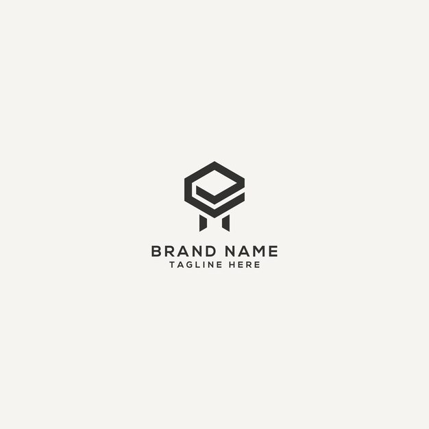 Abstracto Diseño de la letra del logotipo EM ME Elemento de plantilla de diseño del logotipo de vector plano