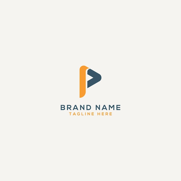 Abstracto Diseño de la letra P del logotipo Elemento de plantilla de diseño del logotipo de vector plano