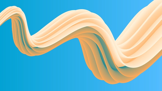 Abstracto Diseño de líneas de flujo de fluidos de fondo de ondas de color amarillo y verde de fluidos