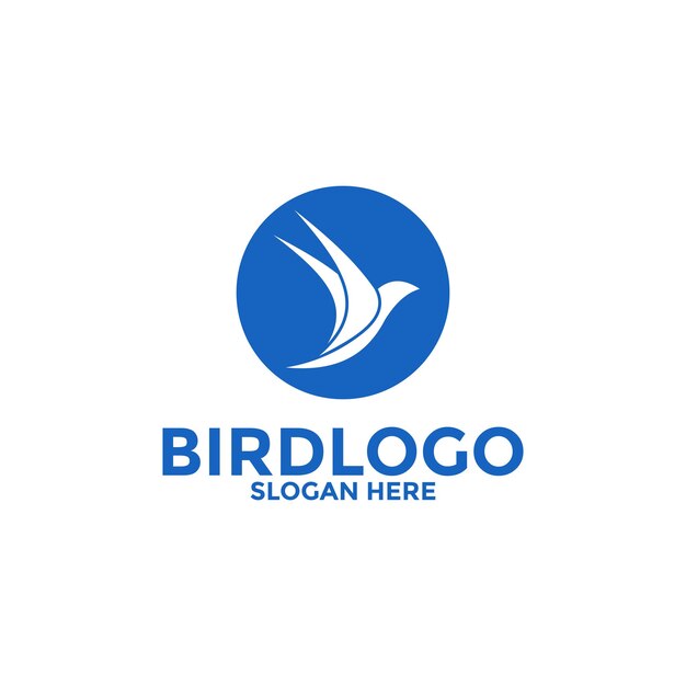 Abstracto del diseño del logotipo de Bird Flying Bird plantilla vectorial del logotipo