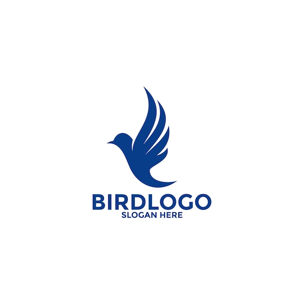 Abstracto del diseño del logotipo de Bird Flying Bird plantilla vectorial del logotipo