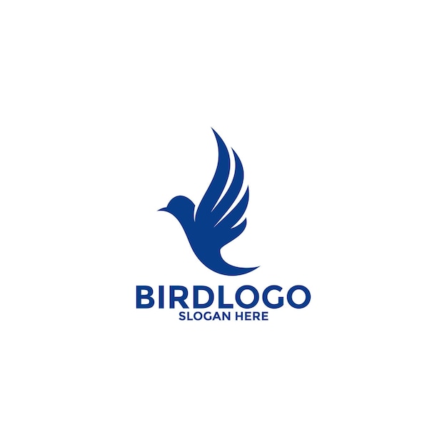 Abstracto del diseño del logotipo de Bird Flying Bird plantilla vectorial del logotipo