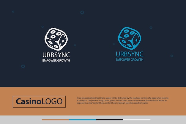 Abstracto Diseño del logotipo del casino plantilla Branding estilo clásico