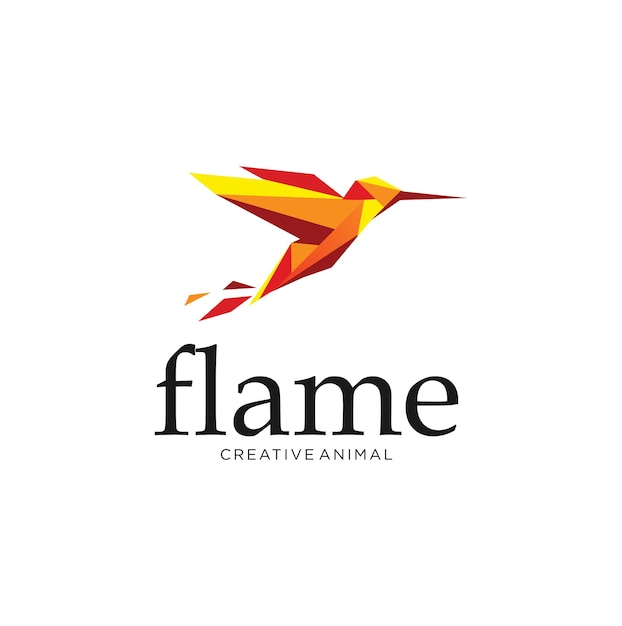 Abstracto Diseño del logotipo de Flying Fire Bird