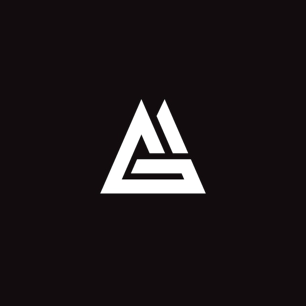 Abstracto Diseño del logotipo de la letra GM MG con estilo minimalista moderno