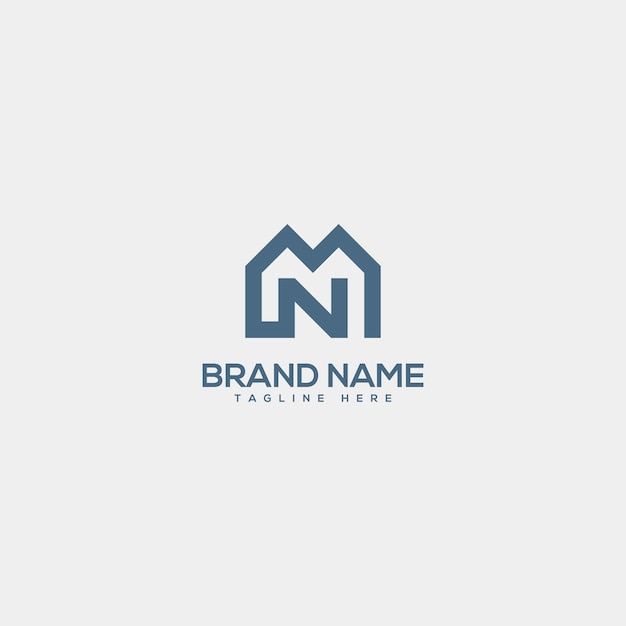 Abstracto Diseño del logotipo de la letra N Construcción de bienes raíces Edificio de propiedad para vector elegante