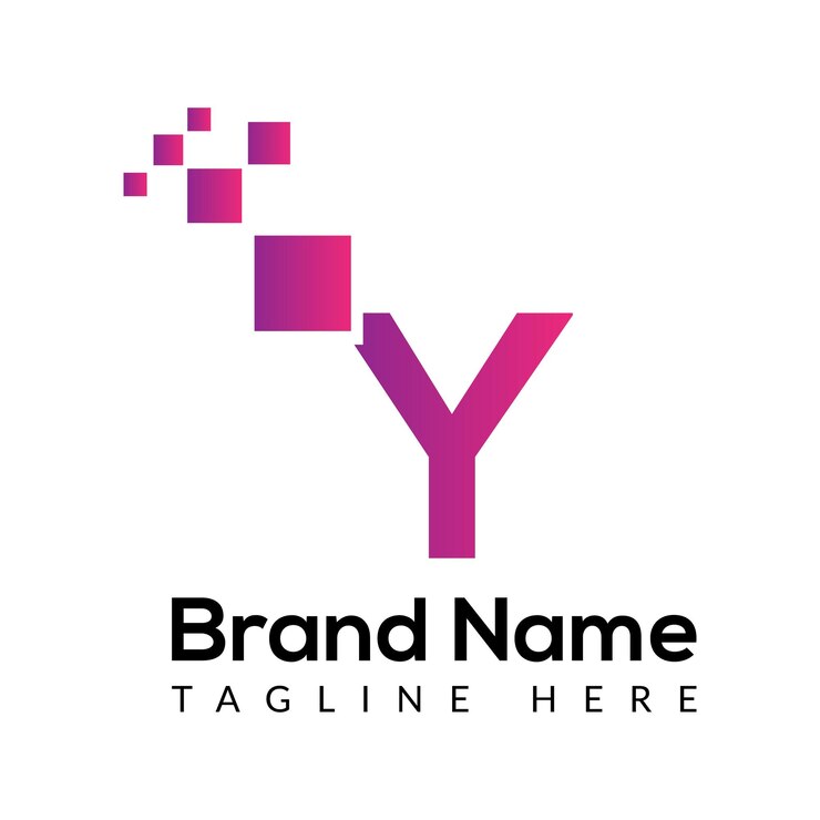 Vector abstracto diseño del logotipo de las letras iniciales modernas de la letra y
