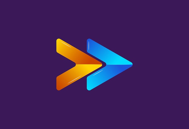 Abstracto Diseño de logotipo minimalista moderno y colorido Ilustración vectorial