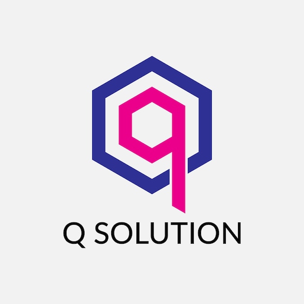 Abstracto Diseño de logotipo de tecnología inicial moderna con la letra Q