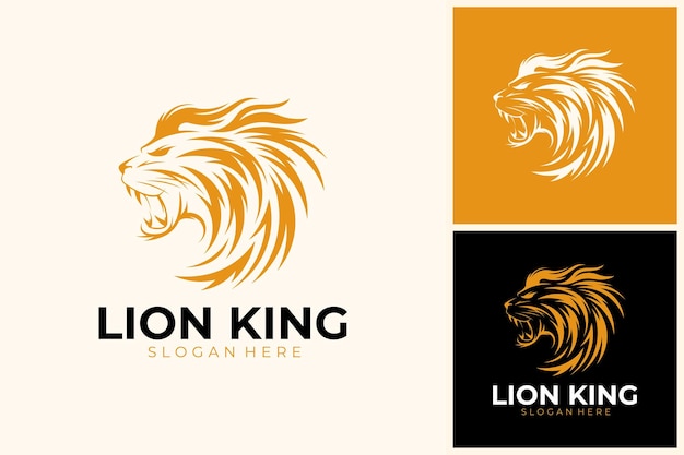 Abstracto Diseño del logotipo tribal de la cara de león