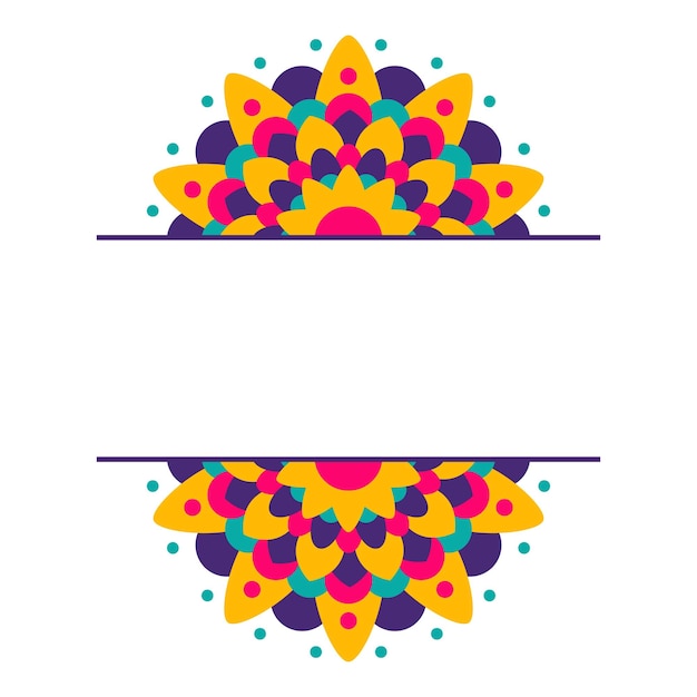 Abstracto Diseño de Mandala de colores Ornamento de patrón