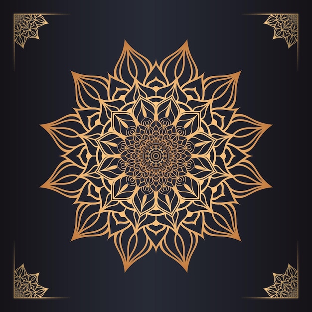 Abstracto Diseño de Mandala para el festival de tarjetas de invitación