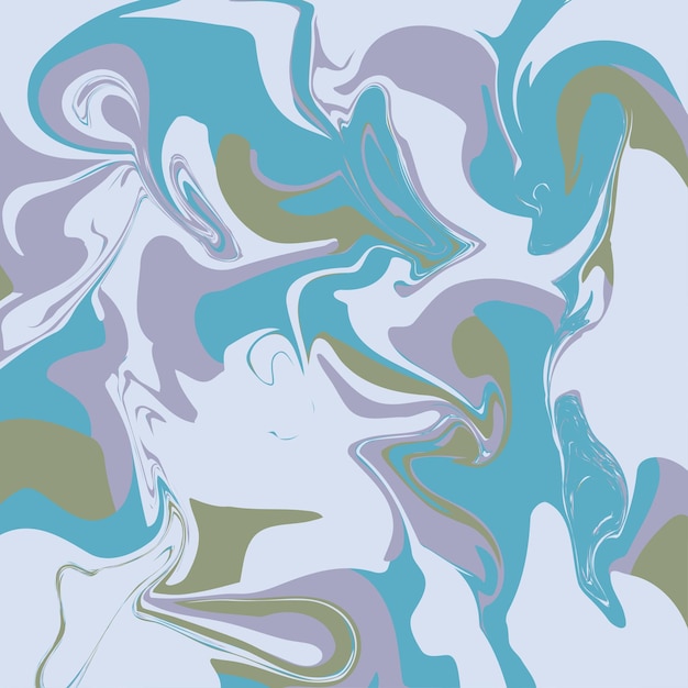 Abstracto Diseño de mármol giratorio en tonos azul púrpura y verde