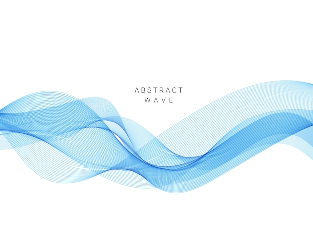 Abstracto diseño de onda elegante fondo aislado en blanco