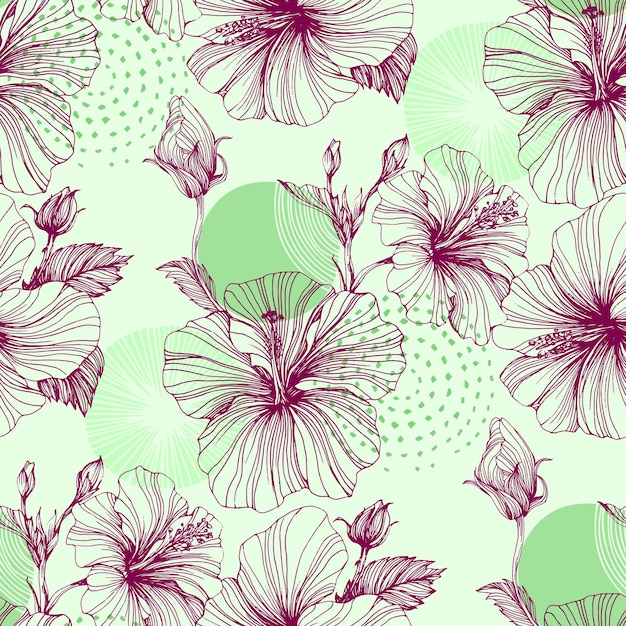 Abstracto Diseño de patrones sin costuras florales para textiles de moda fondos gráficos y artesanías